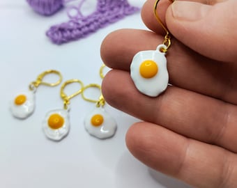 Steekmarkering gebakken ei: gehaakt breiaccessoire