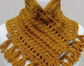 Flo's Star Crossed cowl, PDF crochet pattern, easy, beginners crochet, fast work up UK and US terms