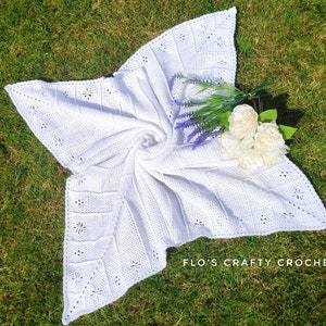 Baby Blanket Crochet Pattern | Easy Crochet Pattern | blathnaid | Mindful Crochet | Flos Crafty Crochet | PDF Digital | Irish crochet