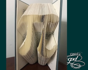 Pi Folded Book Pattern Book Folding Pattern Book Origami Pattern Unique Gift Pattern Math Gift 3.14