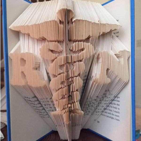 Nurse RN Book Art Pattern Folded Book Art Pattern Book Folding Pattern Unique Gift