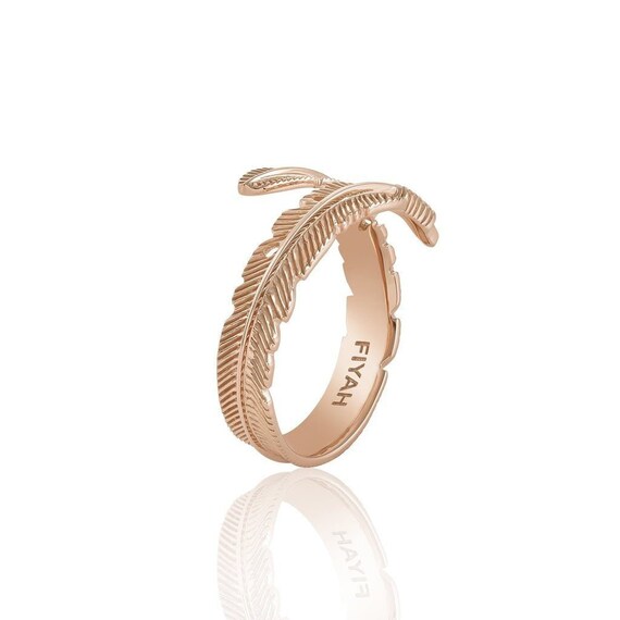 Adjustable Rose Gold Feather Ring 925 Sterling Silver Open Ring Comfortable Finger Ring With Gift Box Angel Ring for Women Etsy Canada