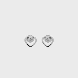 925 Sterling Silver Heart Stud Earrings | Hollow Heart Studs | Minimalist Earrings | Dainty Earrings | Love Earrings | Gift for Her