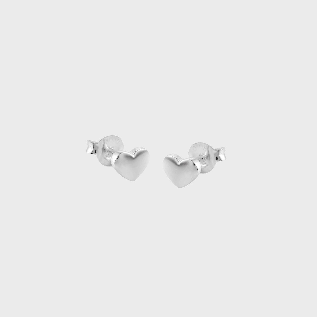 Orecchini a cuore in argento sterling, orecchini a nodo, orecchini a