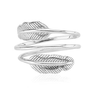 Adjustable Moment Feather Ring | 925 Sterling Silver Ring | Angel Ring for Women | Adjustable Finger Ring | Silver Rings for Women