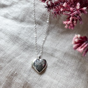 Personalised Timeless Heart Locket Necklace – Sterling Silver & 14ct Gold Plated | Custom Engraving