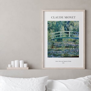 Claude Monet - Water Lilies and Japanese Bridge (1899) Poster