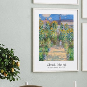 Claude Monet - The Artist&#39;s Garden at Vétheuil (1881) Poster