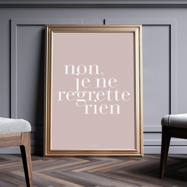 Poster Je ne regrette rien