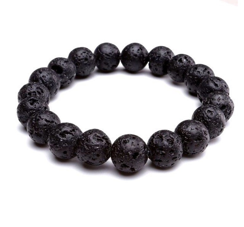 Volcanic lava bracelet,black volcanic lava bracelet,black onyx bracelet,mens lava jasper bracelet,mens volcanic bracelet,