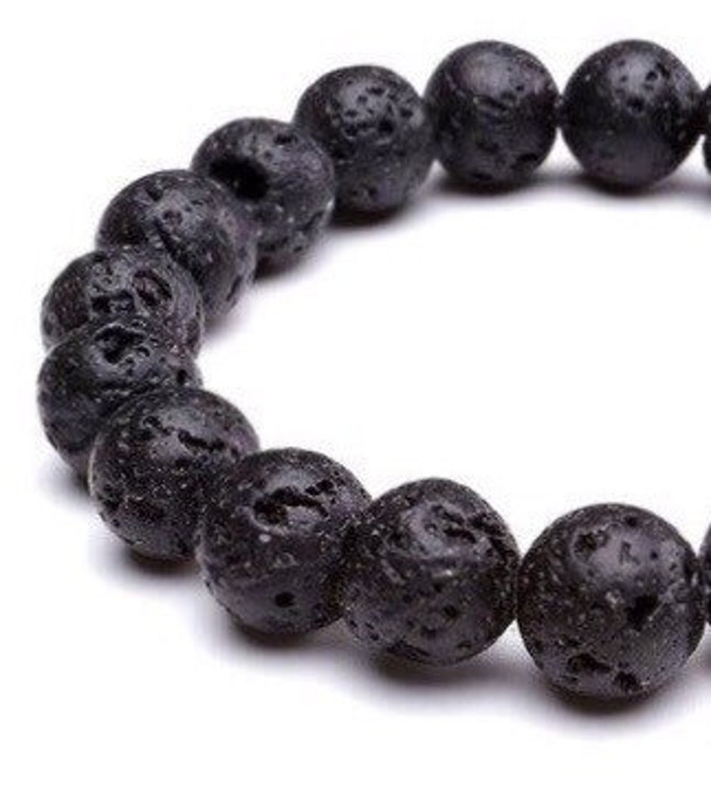 Volcanic lava bracelet,black volcanic lava bracelet,black onyx bracelet,mens lava jasper bracelet,mens volcanic bracelet,