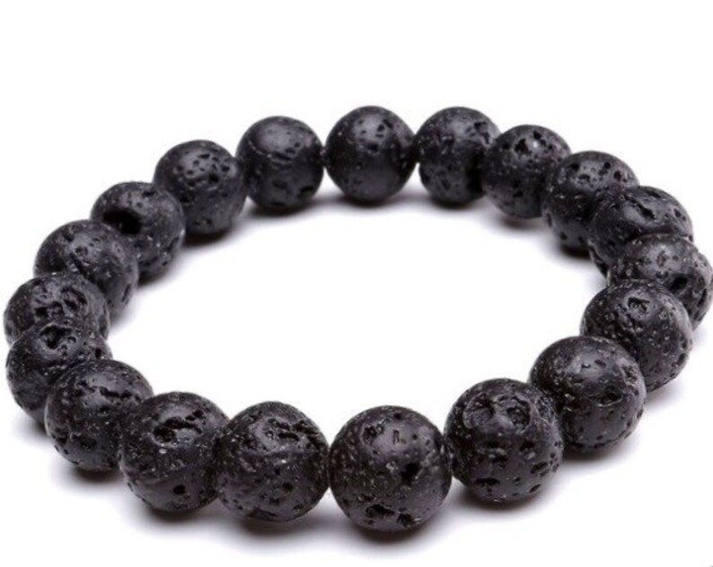 Volcanic lava bracelet,black volcanic lava bracelet,black onyx bracelet,mens lava jasper bracelet,mens volcanic bracelet,