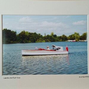 Norfolk Broads Boat Print: Vintage Day Boat, Signed Limited Edition
