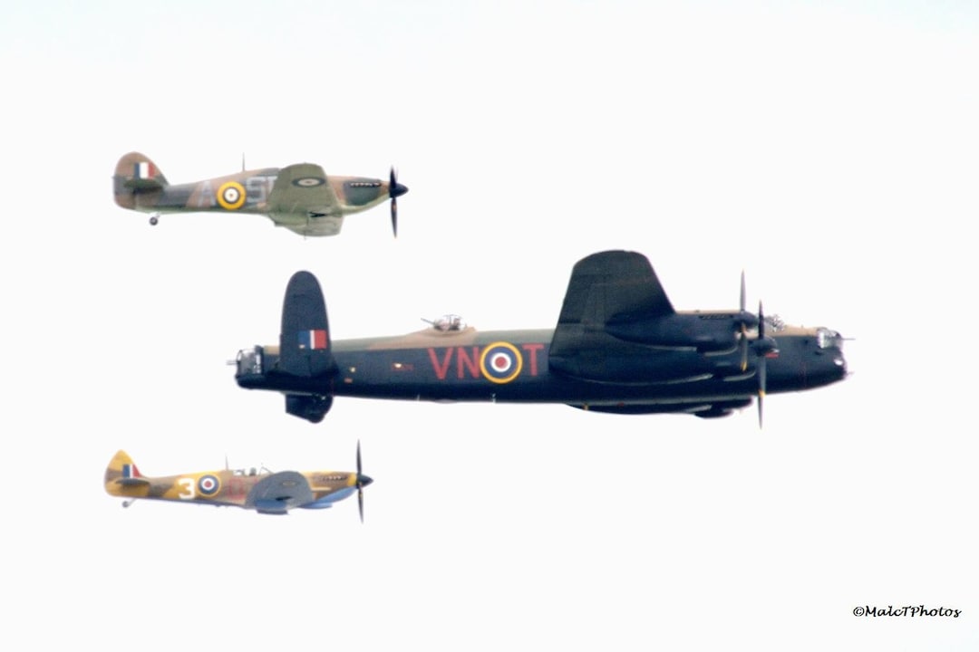 Battle of Britain Flight, WWII Photograph, Color Print, Lancaster