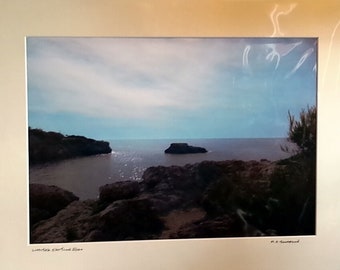 Cala D'or, Majorca, Balearic Islands, Spain Print, Sea view, Signed Limited Edition A3 Landscape Color Photograph, 50cm x 40cm Mount
