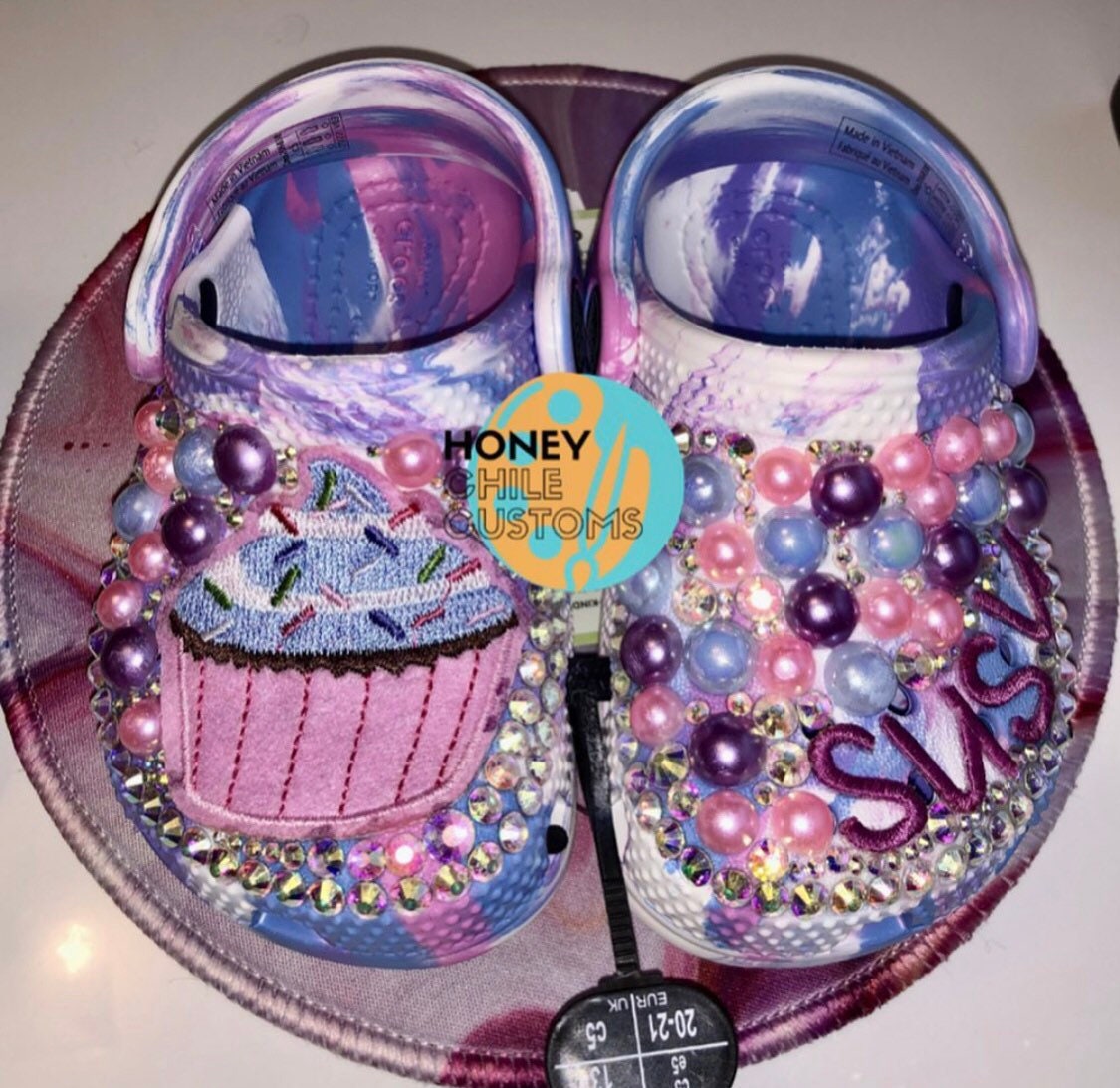 custom fur crocs