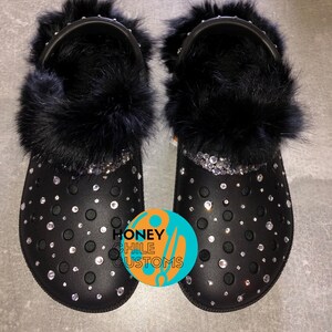 custom crocs with fur