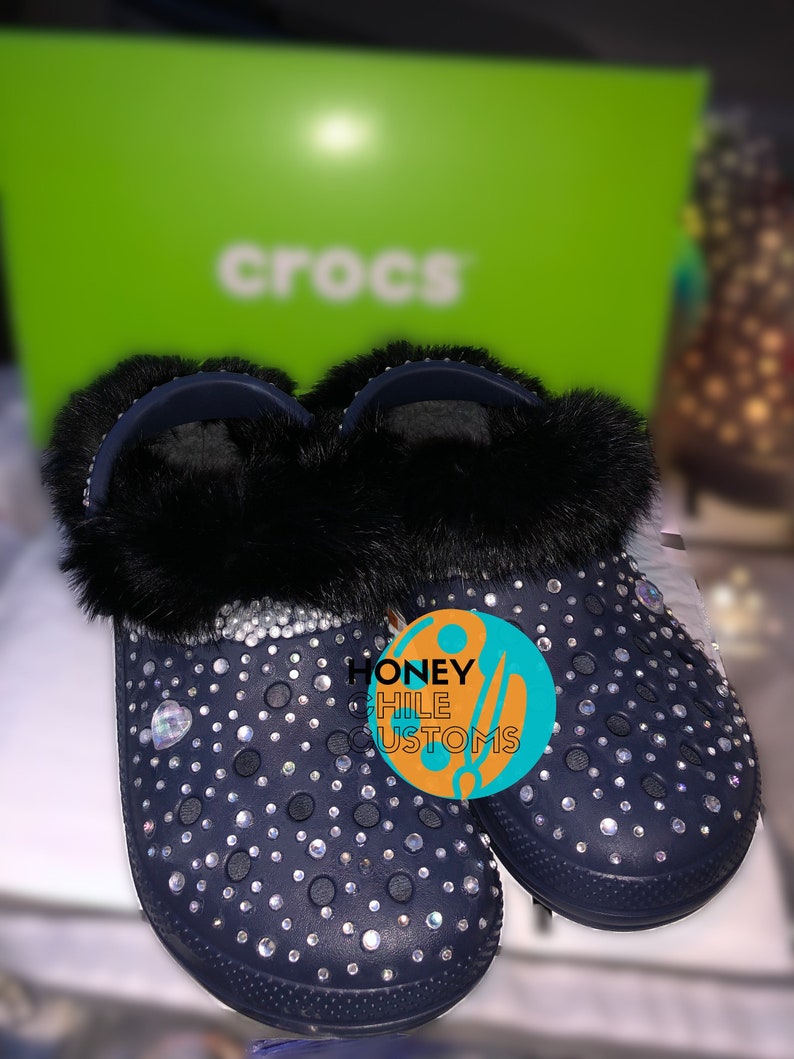 custom crocs with fur