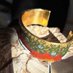 Brook Trout Peyote Cuff
