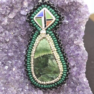 Seraphinite Pendant and Necklace