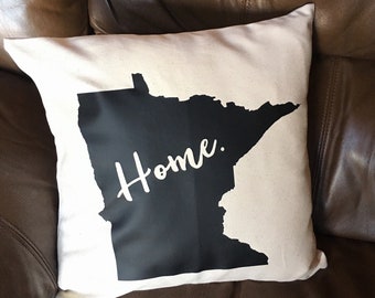 State Pillow Case - Decorative Pillow Cover - Home Warming Gift