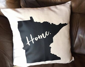 Home State Pillow Case - Decorative Pillow Case - New Home Gift