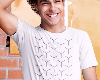 Camiseta de hombre con cubos geométricos / Camiseta con ilusión óptica