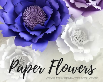 Paper flower template | flower template | paper flower backdrop | flower backdrop | giant paper flower | large paper flowers | paper flower