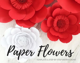 Paper flower template | flower template | paper flower backdrop | flower backdrop | giant paper flower | large paper flowers | paper flower