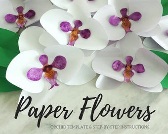 Paper flower template | paper orchid template | flower template | paper flower backdrop | giant paper flower | large paper