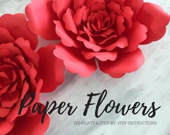 Paper flower template | flower template | paper flower backdrop | flower backdrop | giant paper flower | large paper flowers | paper flower