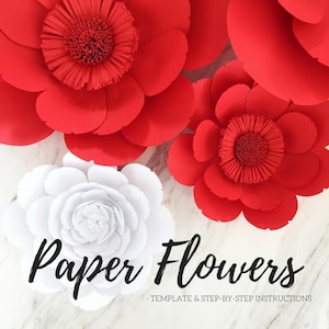Paper flower template | flower template | paper flower backdrop | flower backdrop | giant paper flower | large paper flowers | paper flower