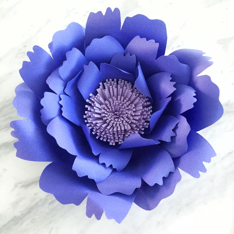 Paper Flower Template Flower Template Paper Flower Etsy