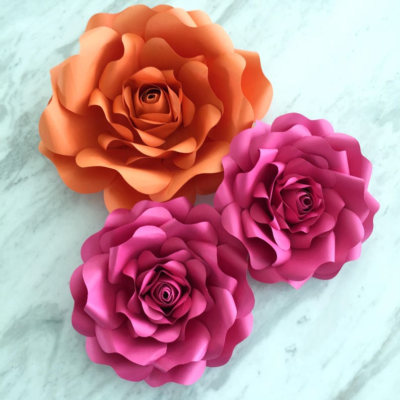 Paper flower template flower template paper flower backdrop flower backdrop giant paper flower large paper flowers paper rose image 7