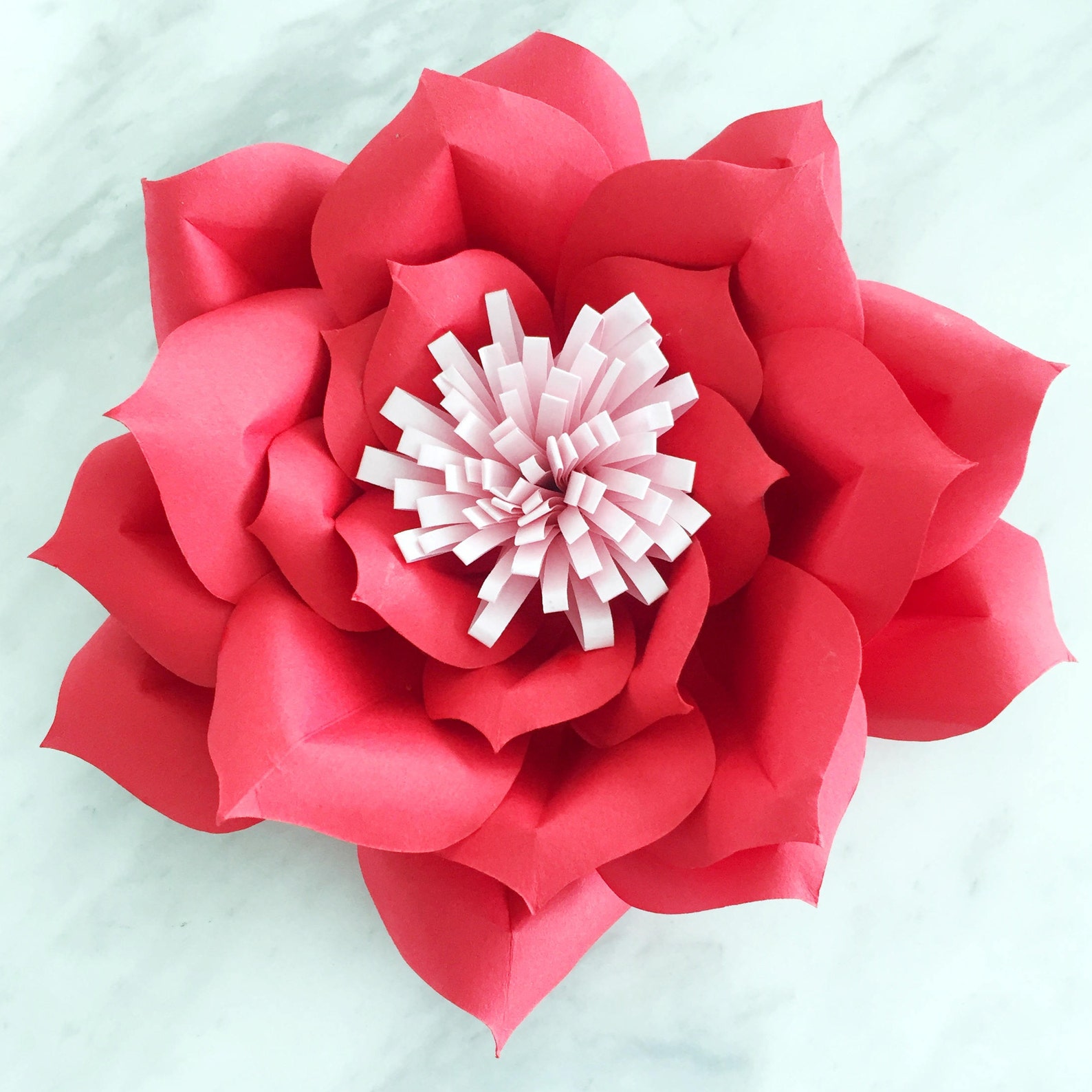 Paper Flower Template Flower Template Paper Flower Etsy