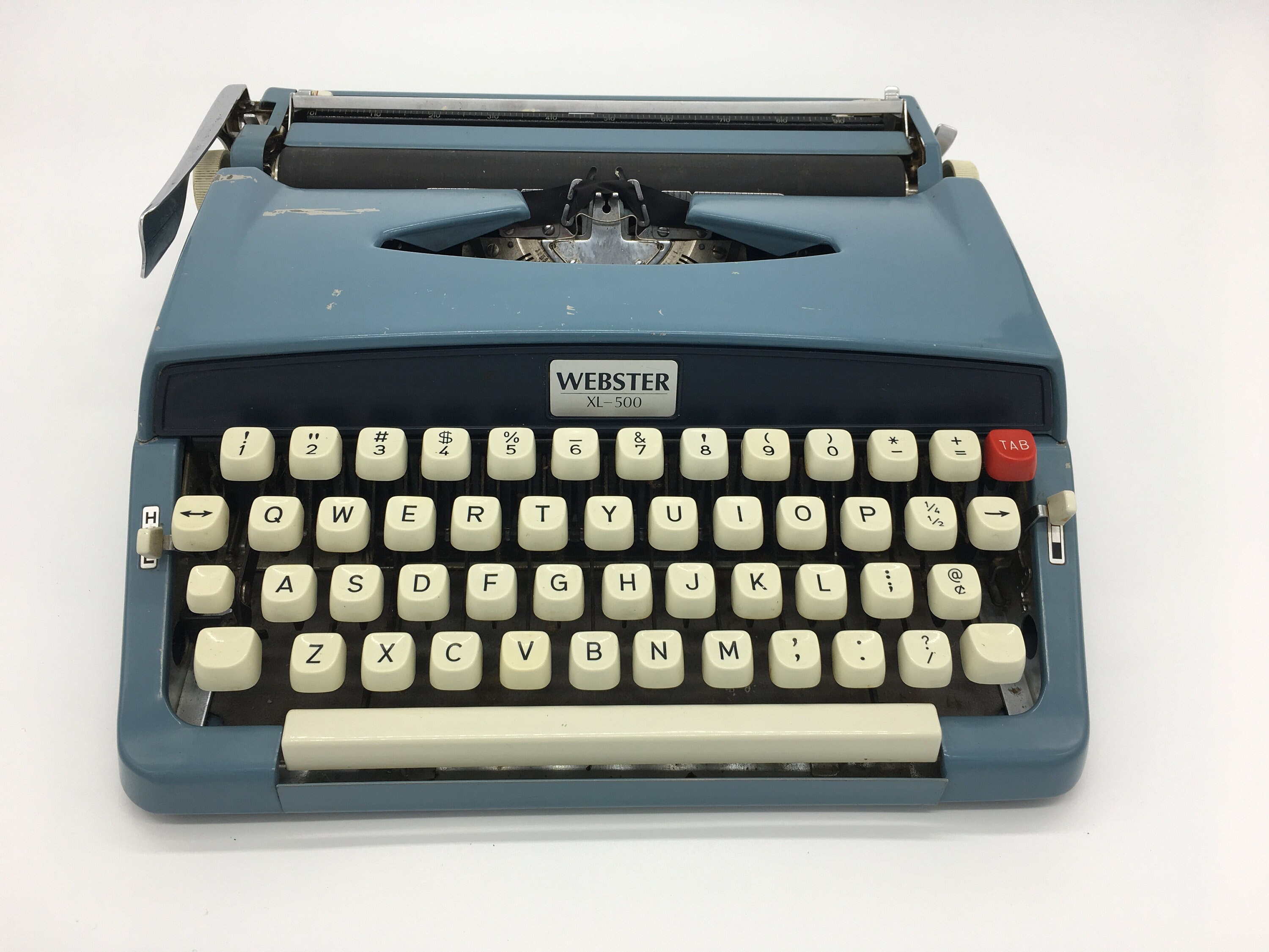 Brothers Webster Xl 500 Blue Manual Typewriter In Blue Leather Etsy Singapore