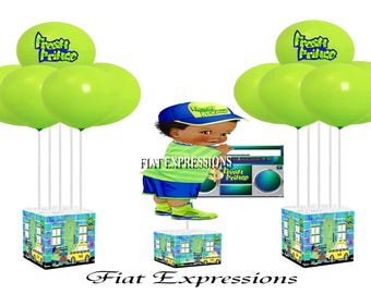 Fresh Prince and Taxi Baby Shower Centerpiece & Balloon Bouquet Set - 3 or More Centerpieces
