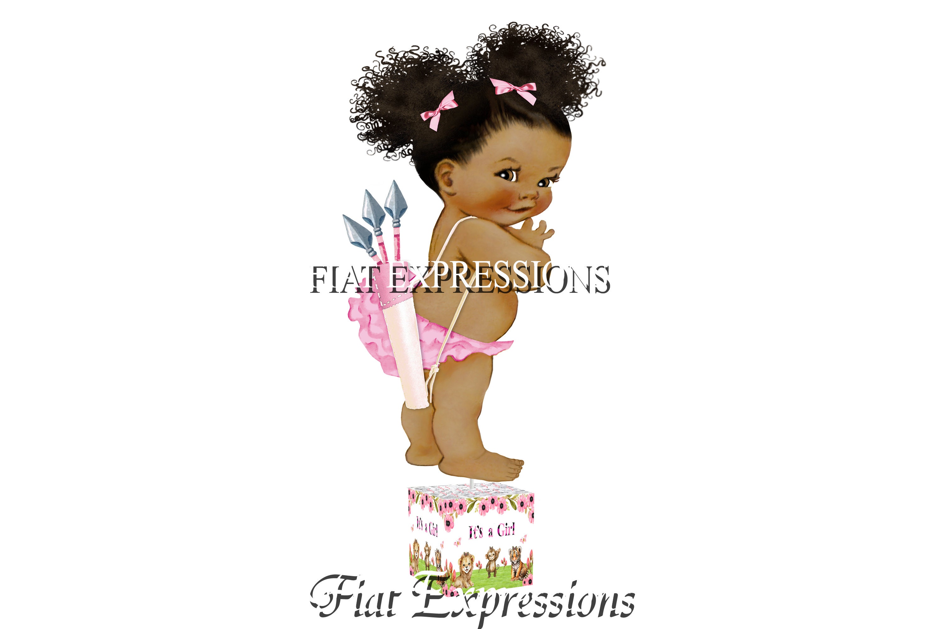 Safari Girl Baby Shower Centerpiece