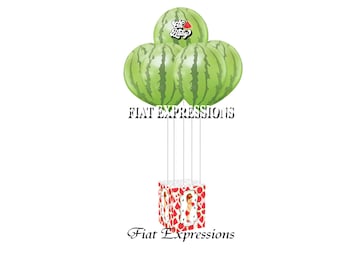 Watermelon Boy Red & Green Baby Shower Balloon Bouquet