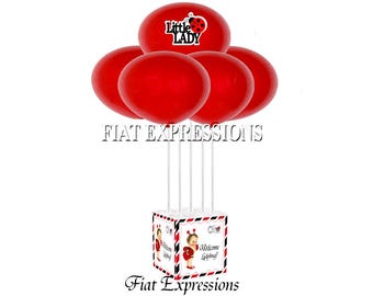 Ladybug Envelope Baby Shower Balloon Centerpiece
