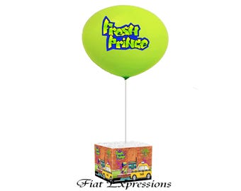 Fresh Prince Sitting Baby with Boombox, Baby Shower Single Balloon Centerpiece