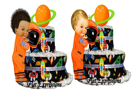 rocket ship diaper cake