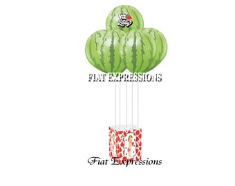 Watermelon Boy Red & Green Baby Shower Balloon Bouquet