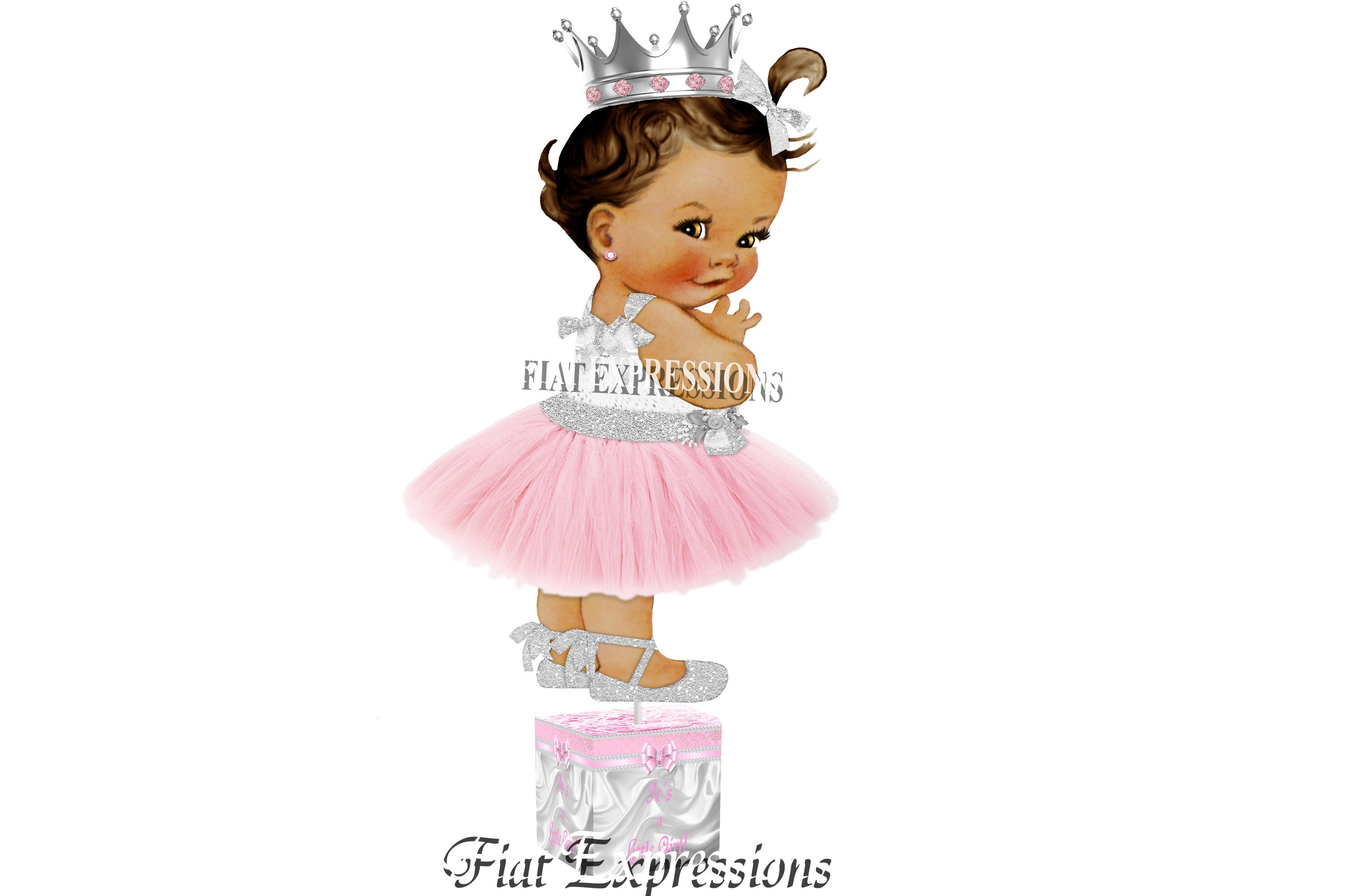 Princess Pink Gold Baby Shower Centerpiece