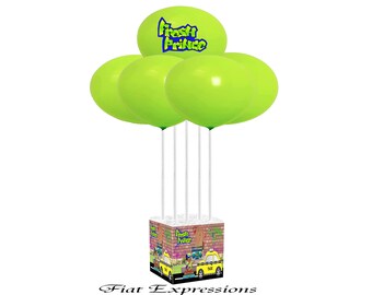 Fresh Prince Baby Shower Balloon Bouquet Green & Blue