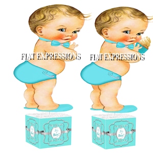 Breakfast at Tiffany&#39;s Boy Baby Shower Centerpiece