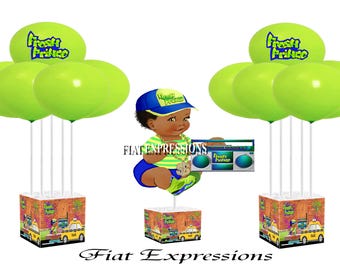 Fresh Prince Sitting Baby Shower Centerpiece & Balloon Bouquet Set with 3 or More Centerpieces