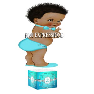 Breakfast at Tiffany&#39;s Little Boy Baby Shower Centerpiece