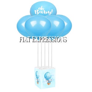Elephant in Hot Air Balloon Baby Shower Balloon Centerpiece