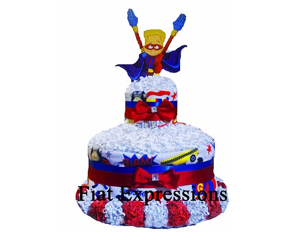 superhero diaper cake